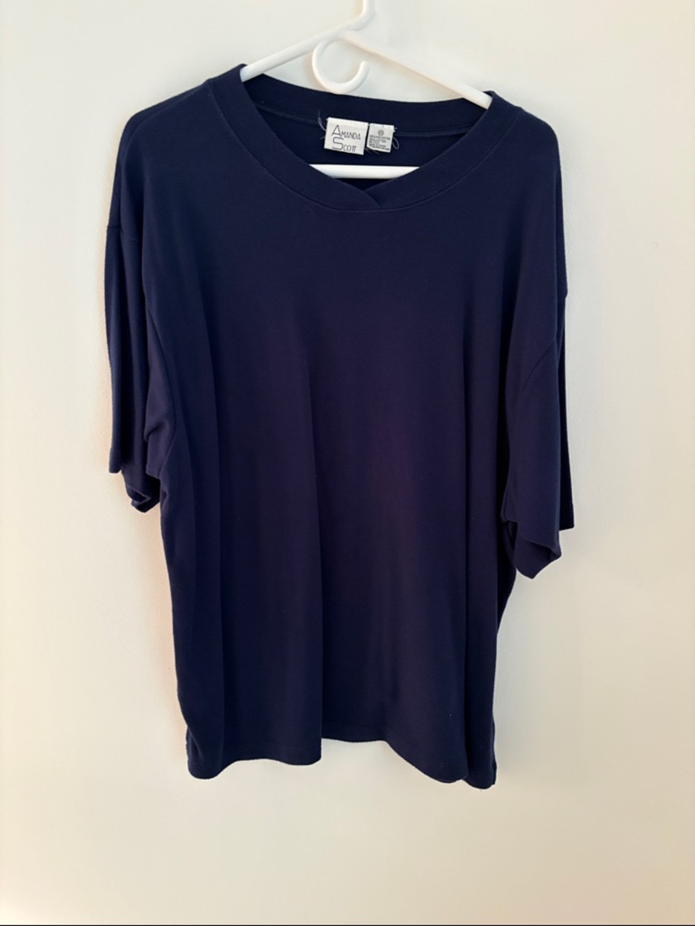 Alfani Navy Short Sleeve Crewneck Tee